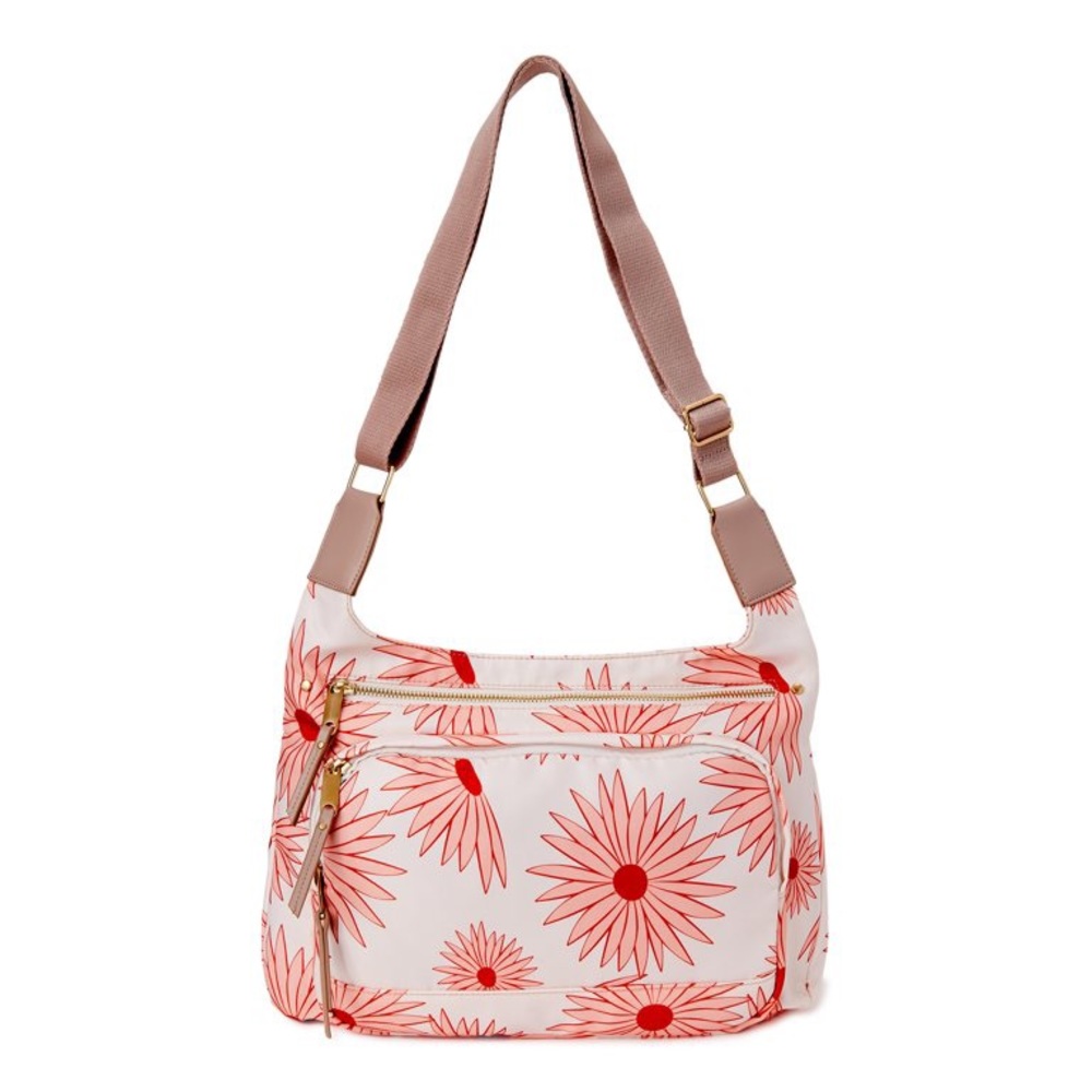 🆕 Women’s Time & Tru Cecily Nylon Adjustable Strap Crossbody Purse Bag